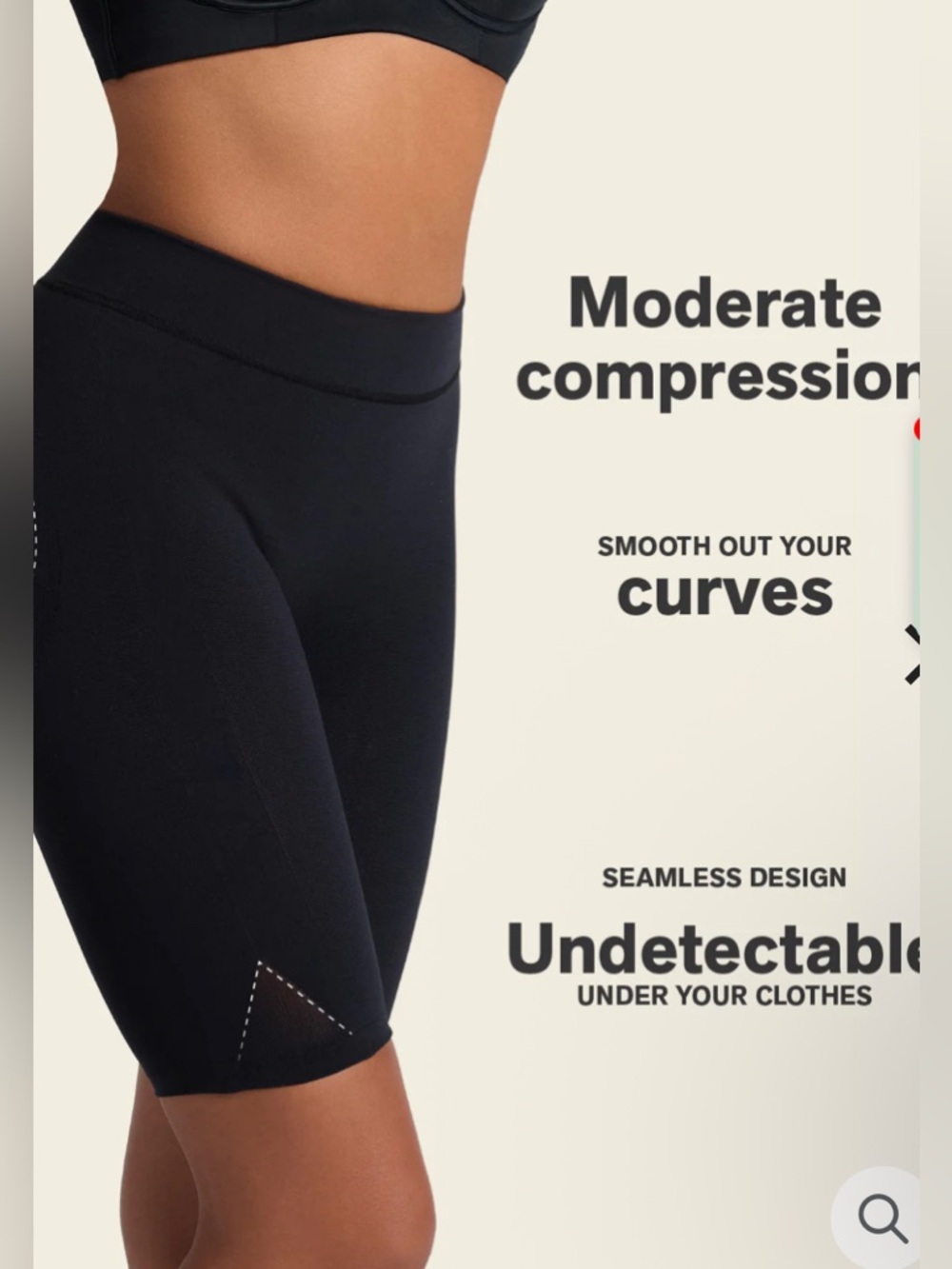 NWT LEONISA Smart Shape well rounded invisible butt shaper sz S/M